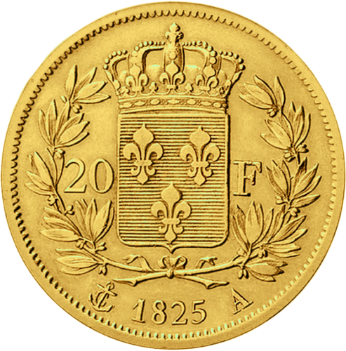 20 Francs Charles X (1824-1830) Kingdom of France gold coin (2)