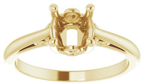 Sužadėtuvių Žiedas „Solitaire“ 14k yellow gold Round 6.5mm (3)