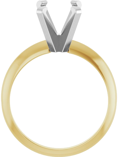 Sužadėtuvių Žiedas „Heavy Solitaire“ 585 Baltojo Ir Geltonojo Aukso Emerald 8.5mm x 6.5mm (2)