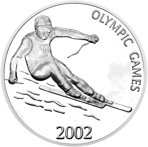 10 000 000 lirų Slidininkas 2002 Turkija sidabrinė moneta (1)