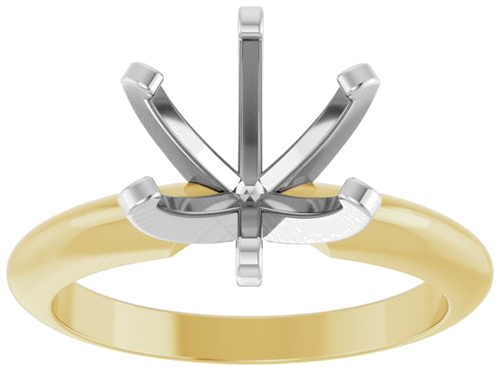 Sužadėtuvių Žiedas „Solitaire“ 14k yellow/white gold Round 8.2mm (3)