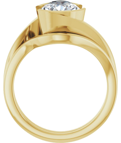 Sužadėtuvių Žiedas „Half-Bezel Solitaire“ 14k yellow gold Pear 12mm x 8mm (7)