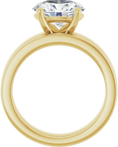 Sužadėtuvių Žiedas 14k yellow gold Oval 10mm x 8mm (7)