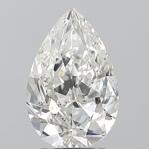 2.01 carat H-SI2 Natūralus Pear Deimantas (1)