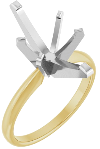 Sužadėtuvių Žiedas „Solitaire“ 14k yellow/white gold Marquise 15mm x 8mm (1)