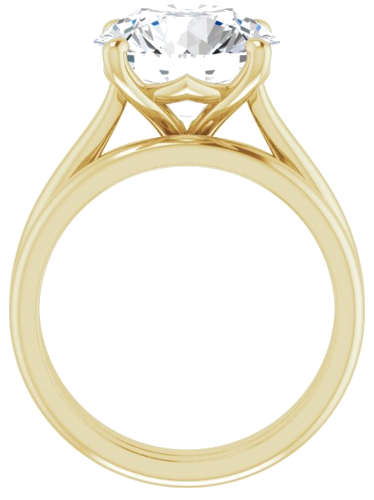 Sužadėtuvių Žiedas „Solitaire“ 18k yellow gold Round 11mm (7)