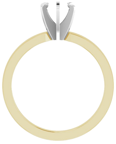 Sužadėtuvių Žiedas „Claw-Prong Solitaire“ 14k yellow/white gold Round 5.4mm (2)