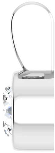 Sterling Silver 4.5 mm Round Bezel-Set Solitaire Pendant Mounting (6)