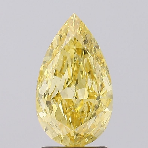 2.01 carat Fancy Intense Yellow-SI2 Natūralus Pear Deimantas (1)
