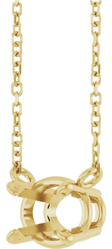 14K Yellow 8x6 mm Oval 18  Necklace Mounting (2)