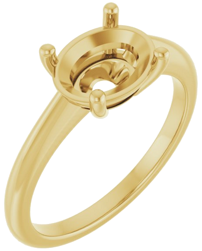 Sužadėtuvių Žiedas „Solitaire“ 14k yellow gold Oval 9mm x 7mm (1)