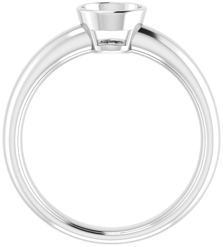 14K White 5.5 mm Round Engagement Ring Mounting (2)