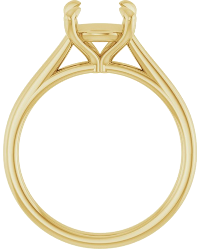 14K Yellow  8 mm Round Solitaire Engagement Ring Mounting (2)