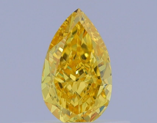 0.5 carat Fancy Vivid Yellow-SI1 Natūralus Pear Deimantas (1)