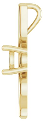 Pakabukas „Freeform Solitaire“ 10k yellow gold Round 5.8mm (3)