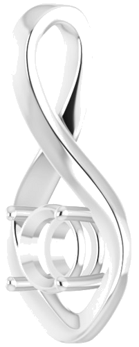 14K White 5.8 mm Round Pendant Mounting (2)