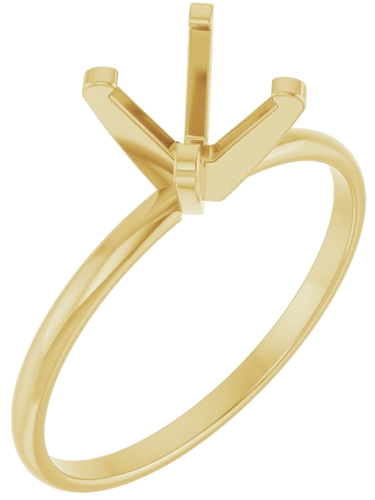 Sužadėtuvių Žiedas „Solitaire“ 14k yellow gold Round 6.4mm (1)