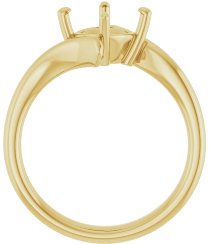 Sužadėtuvių Žiedas „Solitaire“ 585 Geltonojo Aukso Cushion 7mm (2)