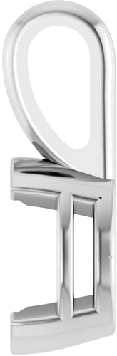 Pakabukas „Half-Bezel Solitaire“ 585 Baltojo Aukso Oval 6mm x 4mm (3)