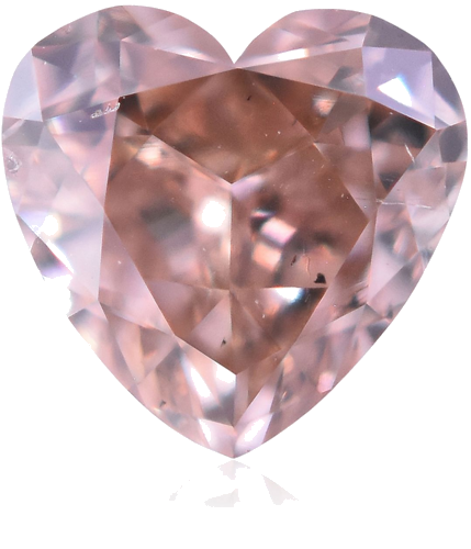 0.24 carat Fancy Deep Brownish Orangey Pink-SI1 Natūralus Heart Deimantas (1)