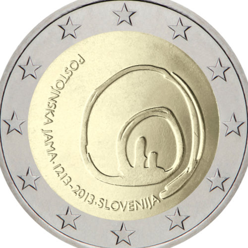 2013 Slovėnija Postoinos urvai 2 eurų moneta (2)