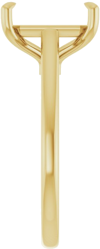 Sužadėtuvių Žiedas „Claw-Pong“ 14k yellow gold Emerald 10mm x 8mm (4)