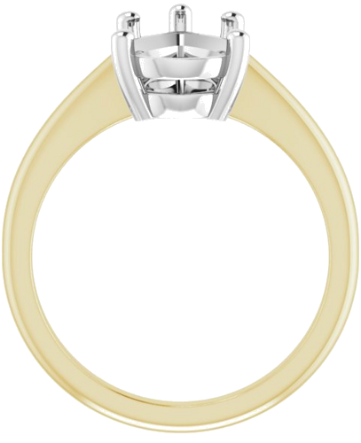 Sužadėtuvių Žiedas „Solitaire“ 14k yellow/white gold Pear 12mm x 8mm (2)