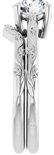 14K White 6.5 mm Round Solitaire Engagement Ring Mounting (9)