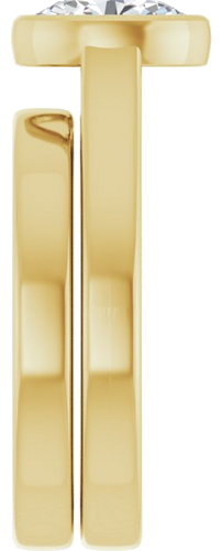Sužadėtuvių Žiedas „Bezel-Set Solitaire“ 14k yellow gold Oval 8mm x 6mm (9)