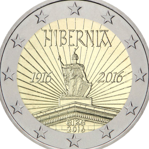 2016 Airija Velykų sukilimas 2 eurų moneta (2)