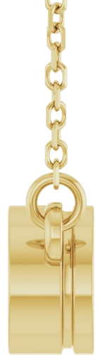 14K Yellow 5.2 mm Round Bezel-Set Solitaire 18  Necklace Mounting (3)