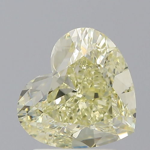 3.02 carat Fancy Light Yellow-VS2 Natūralus Heart Deimantas (1)