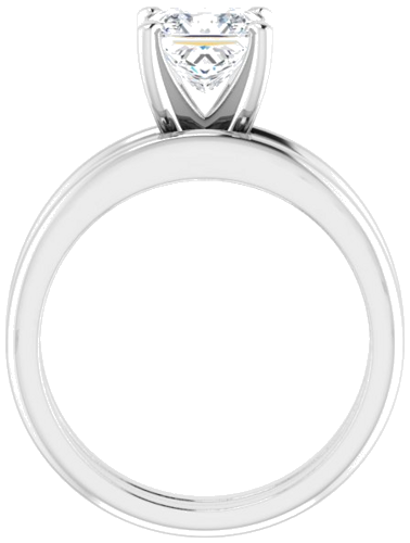 Sužadėtuvių Žiedas „Solitaire“ 950 Platinos Square 6mm (7)