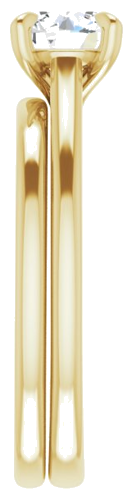 Sužadėtuvių Žiedas „Solitaire“ 585 Geltonojo Aukso Round 6mm (9)