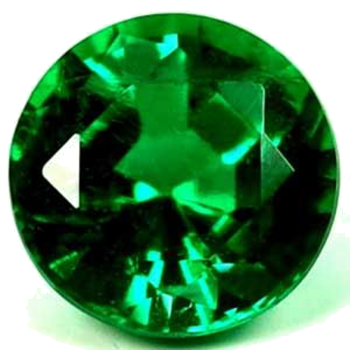 0.42 carat GREEN Round Smaragdas (1)