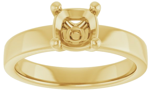 Sužadėtuvių Žiedas „Solitaire“ 14k yellow gold Cushion 6mm (3)