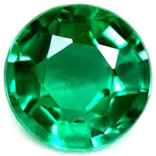 0.6 carat GREEN Round Smaragdas (1)