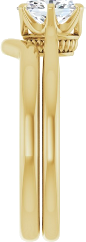 Sužadėtuvių Žiedas „Solitaire“ 585 Geltonojo Aukso Oval 7mm x 5mm (7)