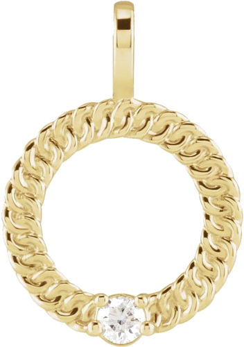 Pakabukas „Family Circle“ 14k yellow gold Round 2.5mm (4)