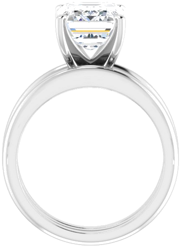 Sužadėtuvių Žiedas „Solitaire“ 585 Baltojo Aukso Emerald 10mm x 8mm (7)