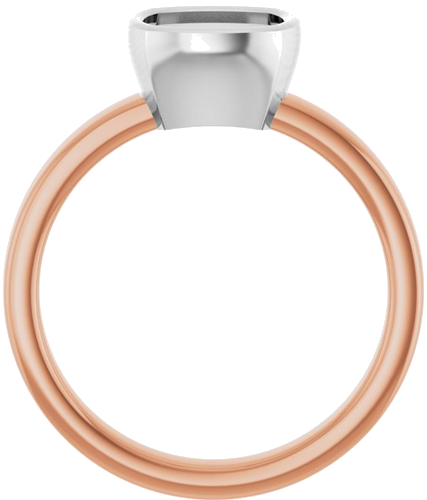 14K Rose White 7 mm Cushion Solitaire Engagement Ring Mounting (2)