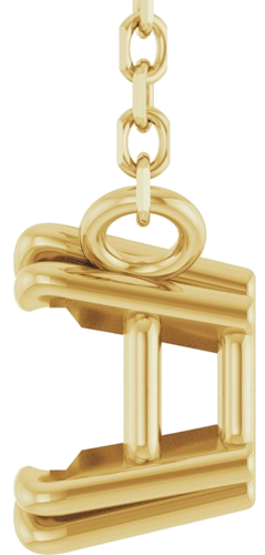 Pakabukas „Solitaire“ 14k yellow gold Asscher 5mm (3)