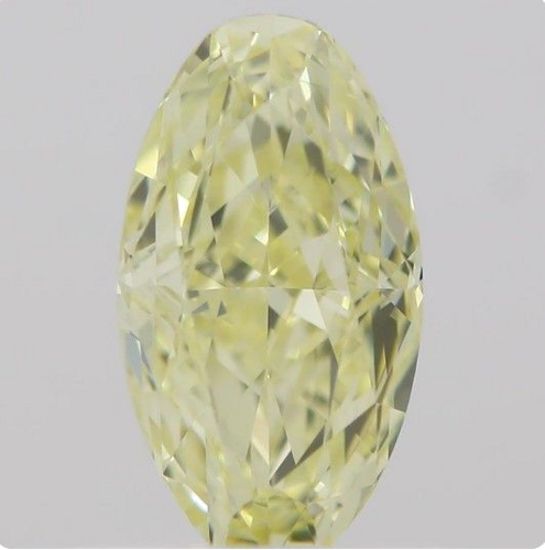 0.51 carat Fancy  Yellow-IF Natūralus Oval Deimantas (1)