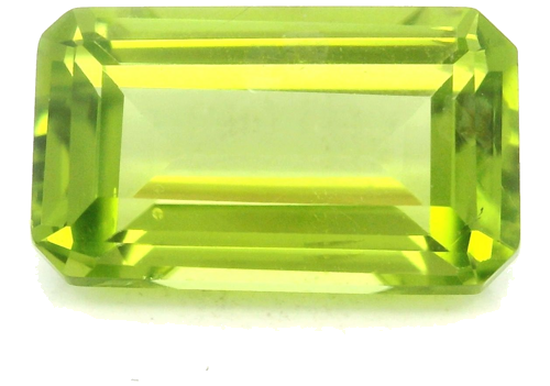 5.21 carat GREEN STEP cut Octagonal Peridot (1)