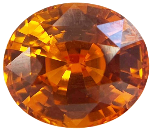 6.07 carat ORANGE Oval Safyras (1)