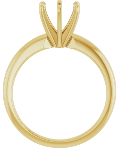 14K Yellow 7 mm Round 6-Prong Solitaire Ring Mounting (3)