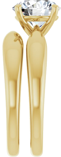 Sužadėtuvių Žiedas 14k yellow gold Round 8mm (9)