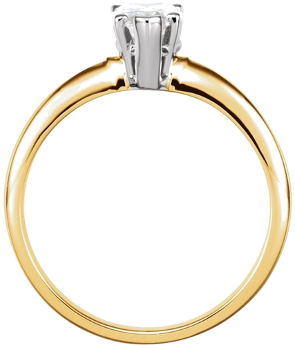 Sužadėtuvių Žiedas „Solitaire“ 585 Baltojo Ir Geltonojo Aukso Pear Shape 9mm x 6mm (4)