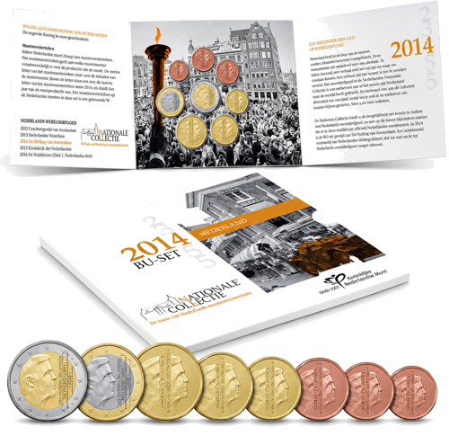 2014 Nyderlandai Euro monetų rinkinys BU pakuotėje (1)