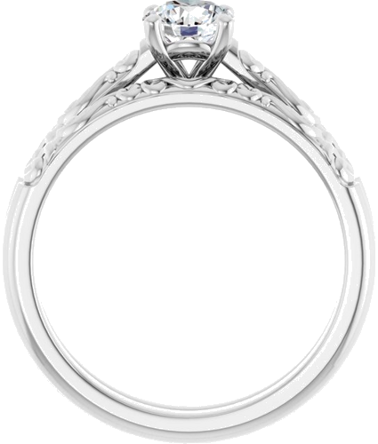 14K White 5.2 mm Round Solitaire Engagement Ring Mounting (7)